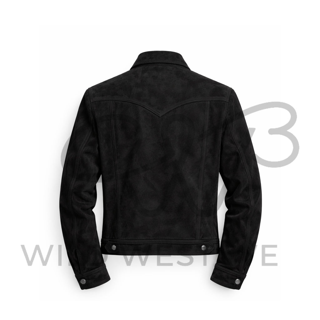 Men’s Black Suede Cowboy Jacket
