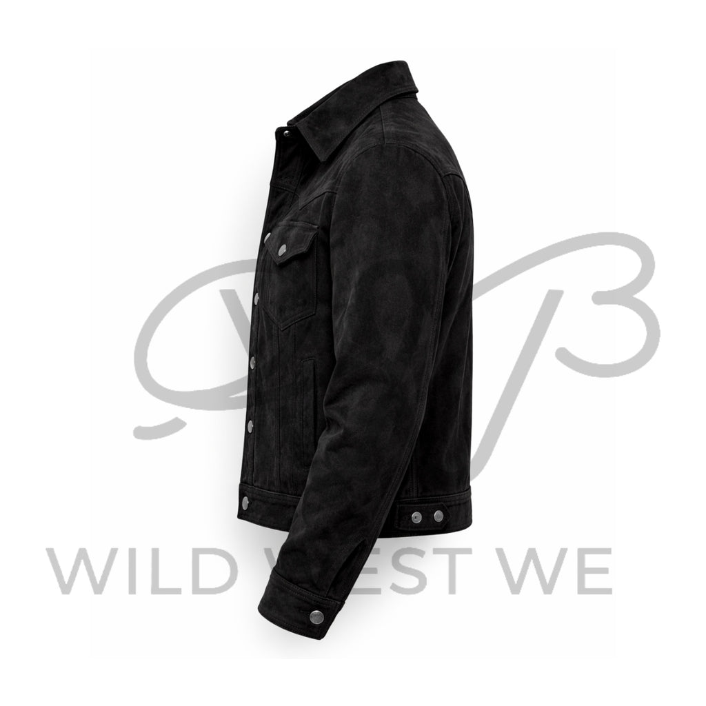 Men’s Black Suede Cowboy Jacket