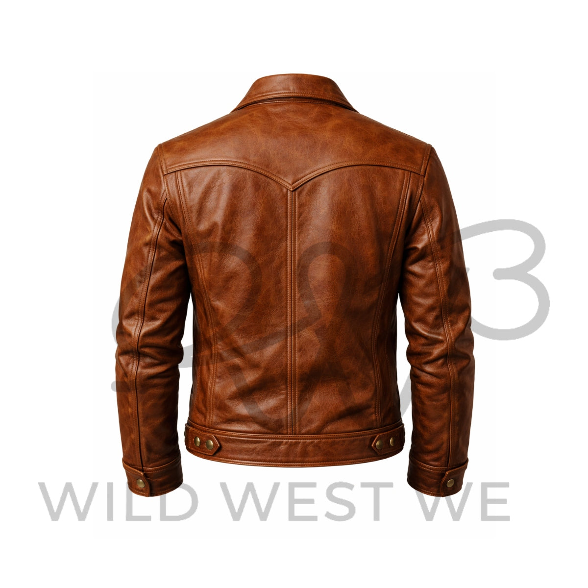 Brown Leather Cowboy Jacket for Men