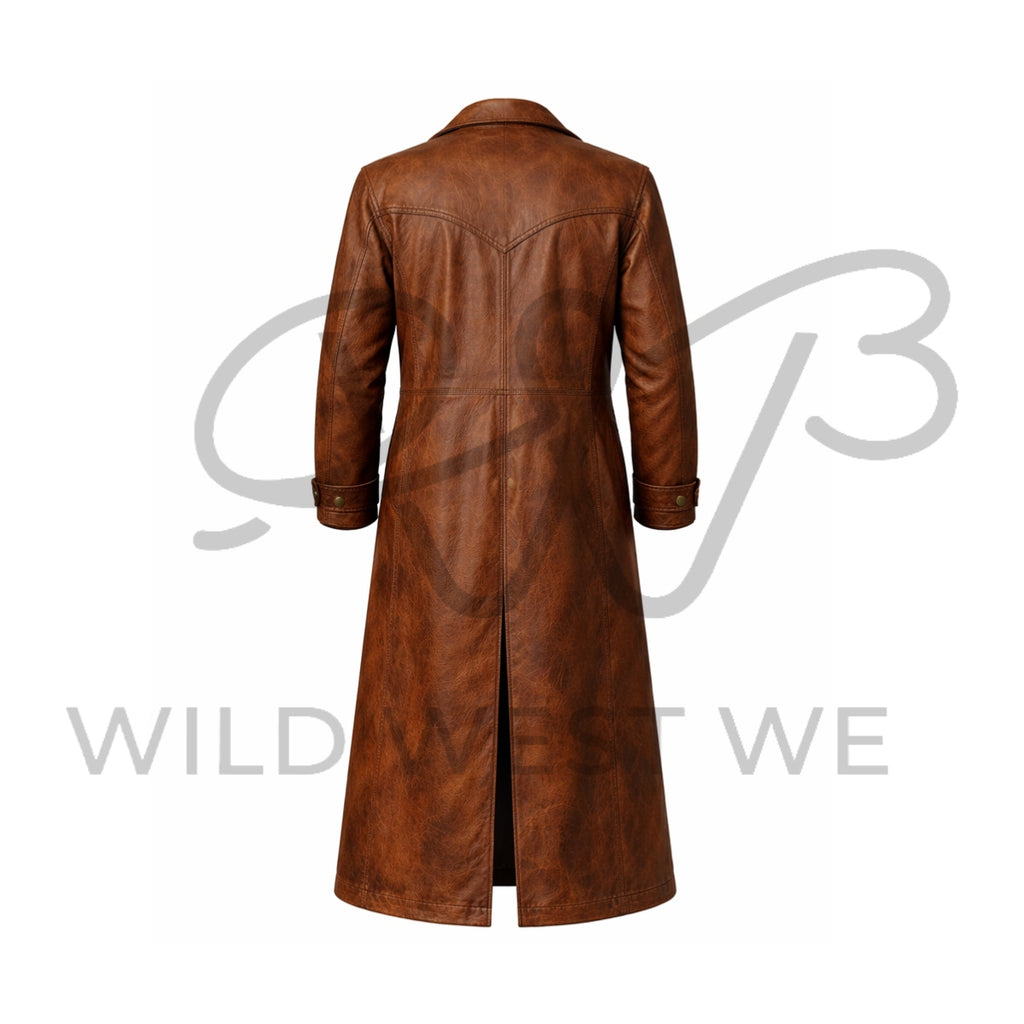 Men’s Classic Western Ranch Leather Coat