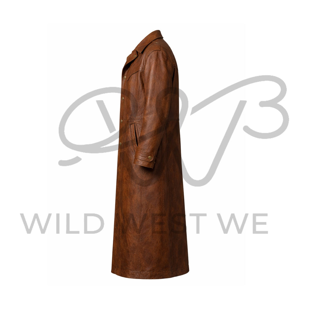 Men’s Classic Western Ranch Leather Coat