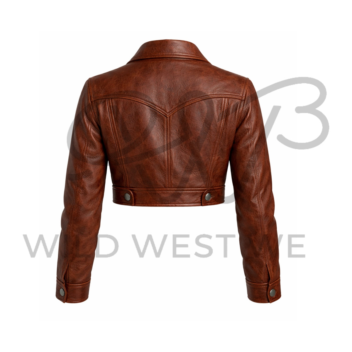 Men’s Cropped Western Leather Jacket 