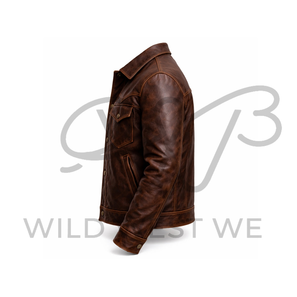 Men’s Dark Brown Western Leather Jacket