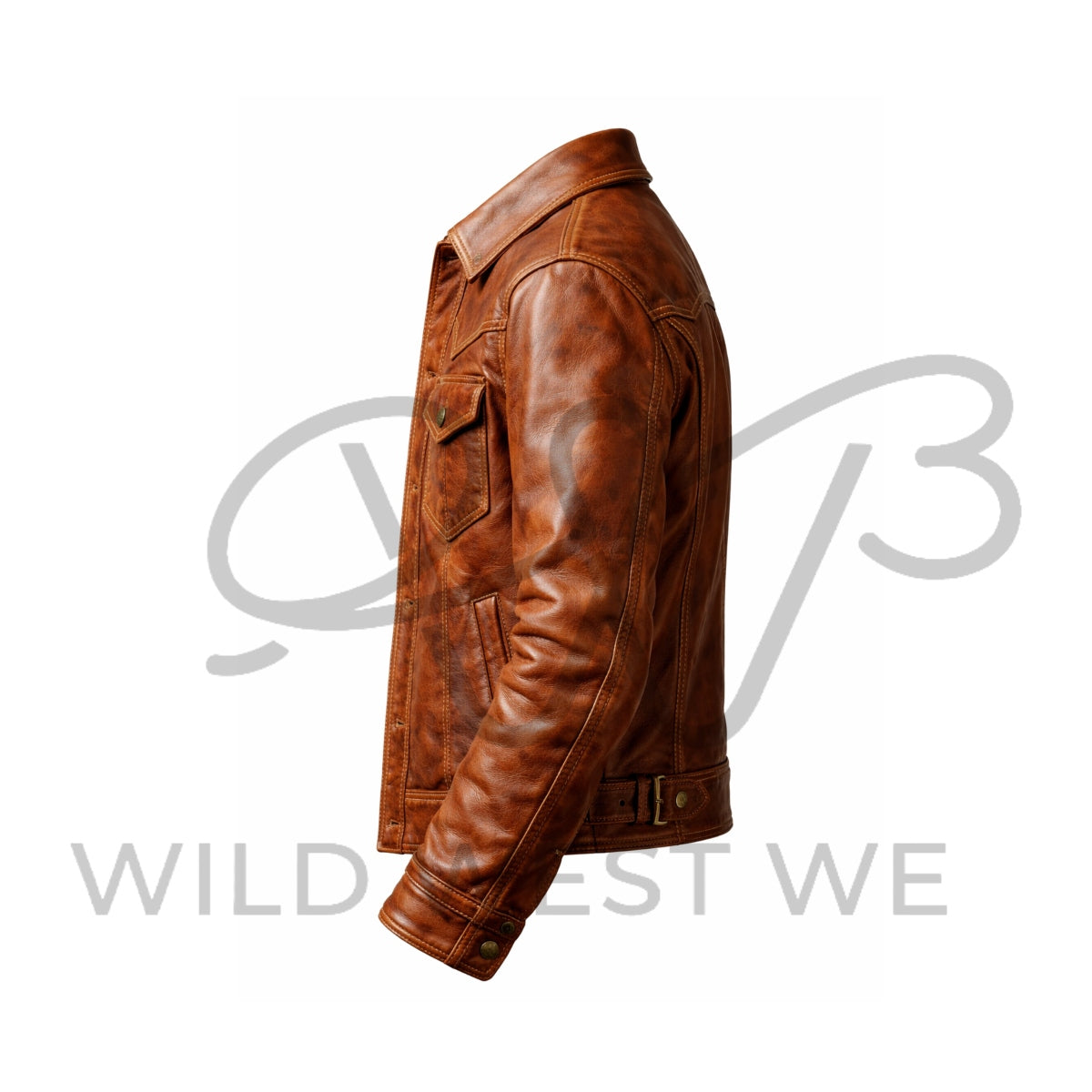 Handmade Western Leather Jacket for Men