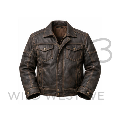 Heavy Duty Ranch Leather Jacket for Men
