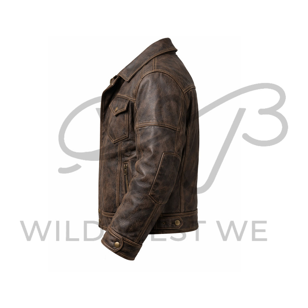 Heavy Duty Ranch Leather Jacket for Men