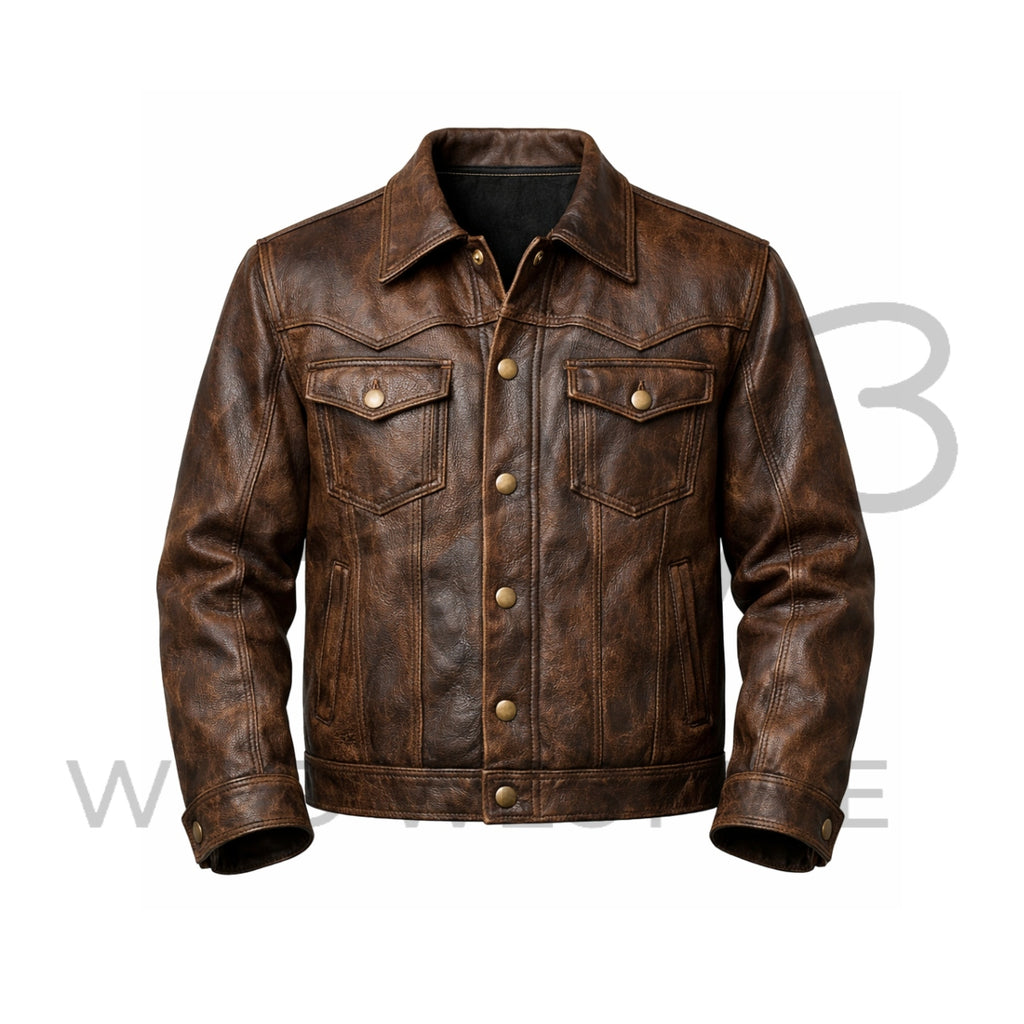 Men’s Western Work Leather Jacket