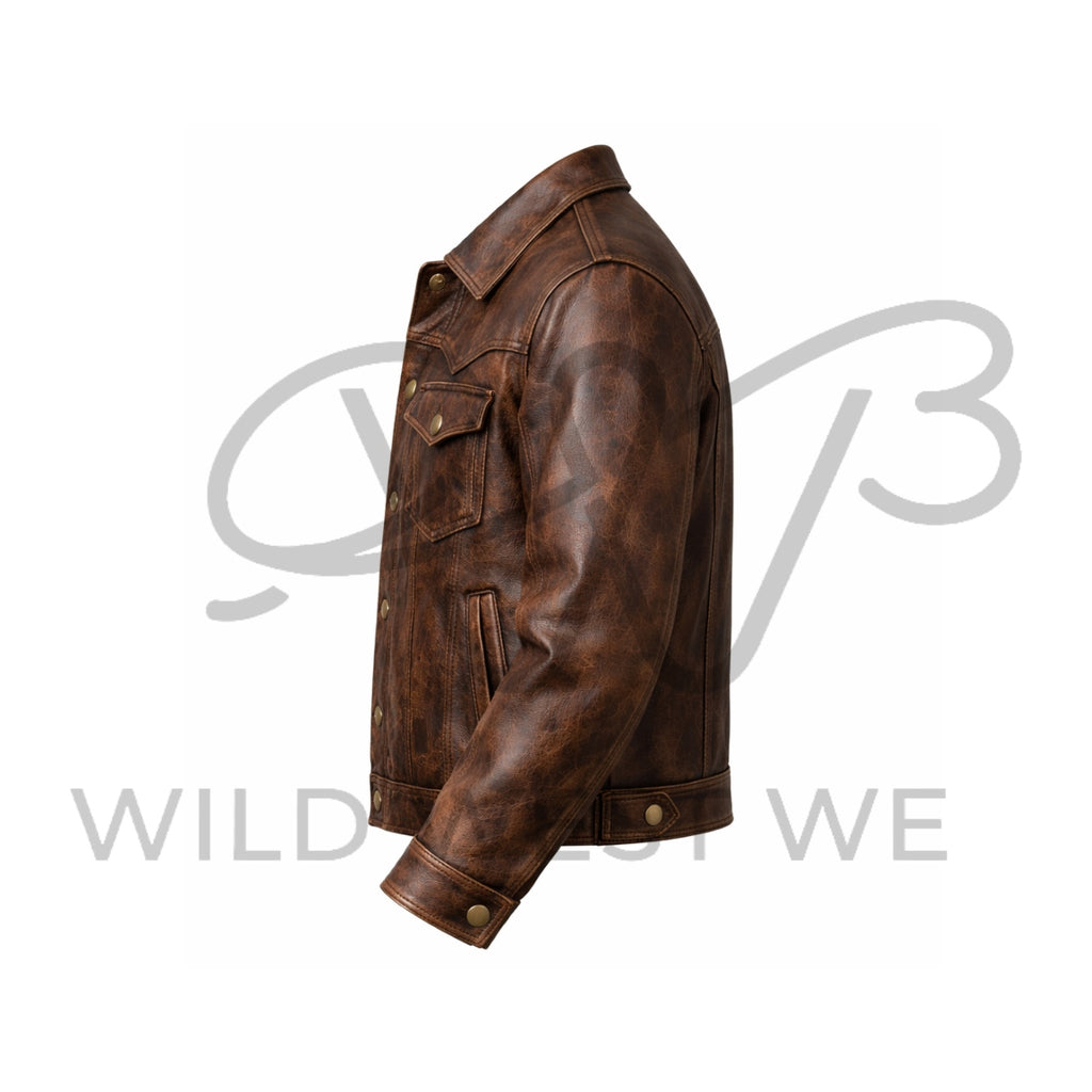 Men’s Western Work Leather Jacket