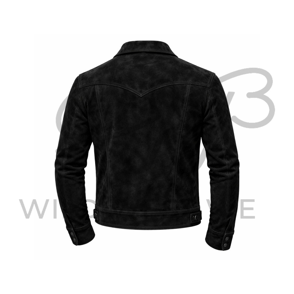 Men’s Black Suede Cowboy Jacket