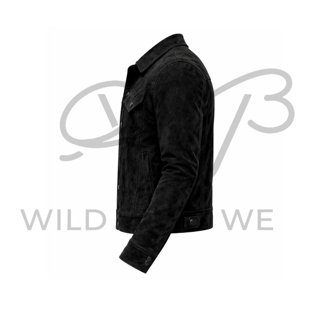 Men’s Black Suede Cowboy Jacket