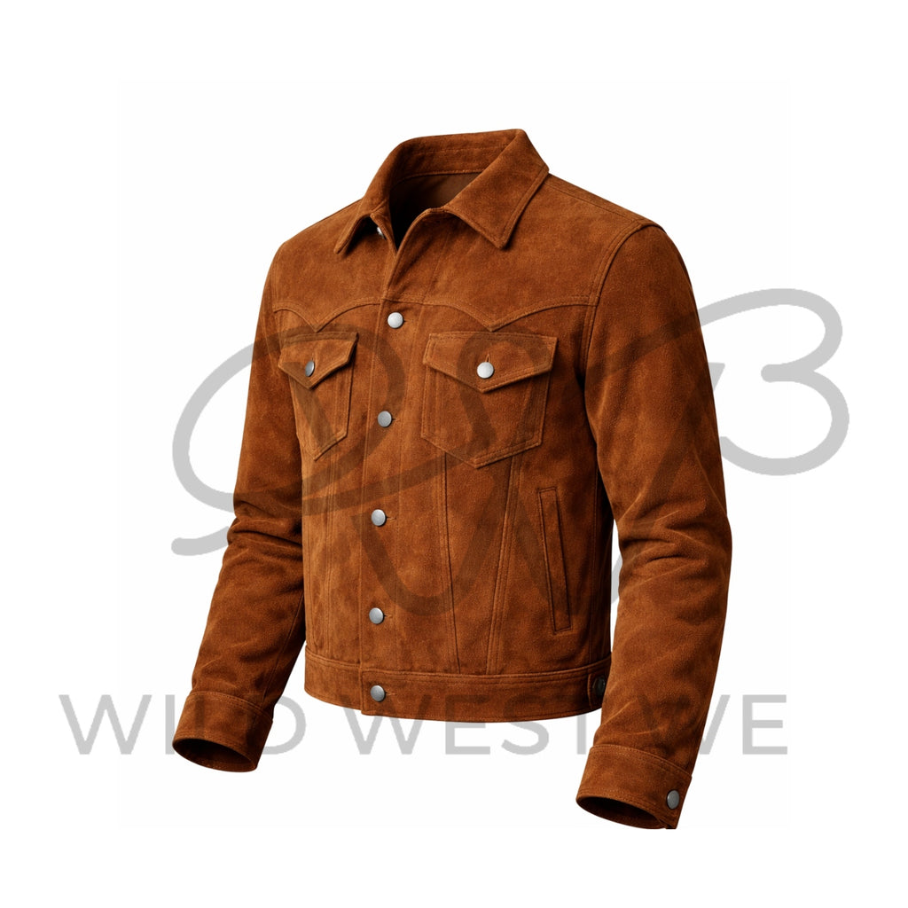 Men’s Brown Suede Cowboy Jacket