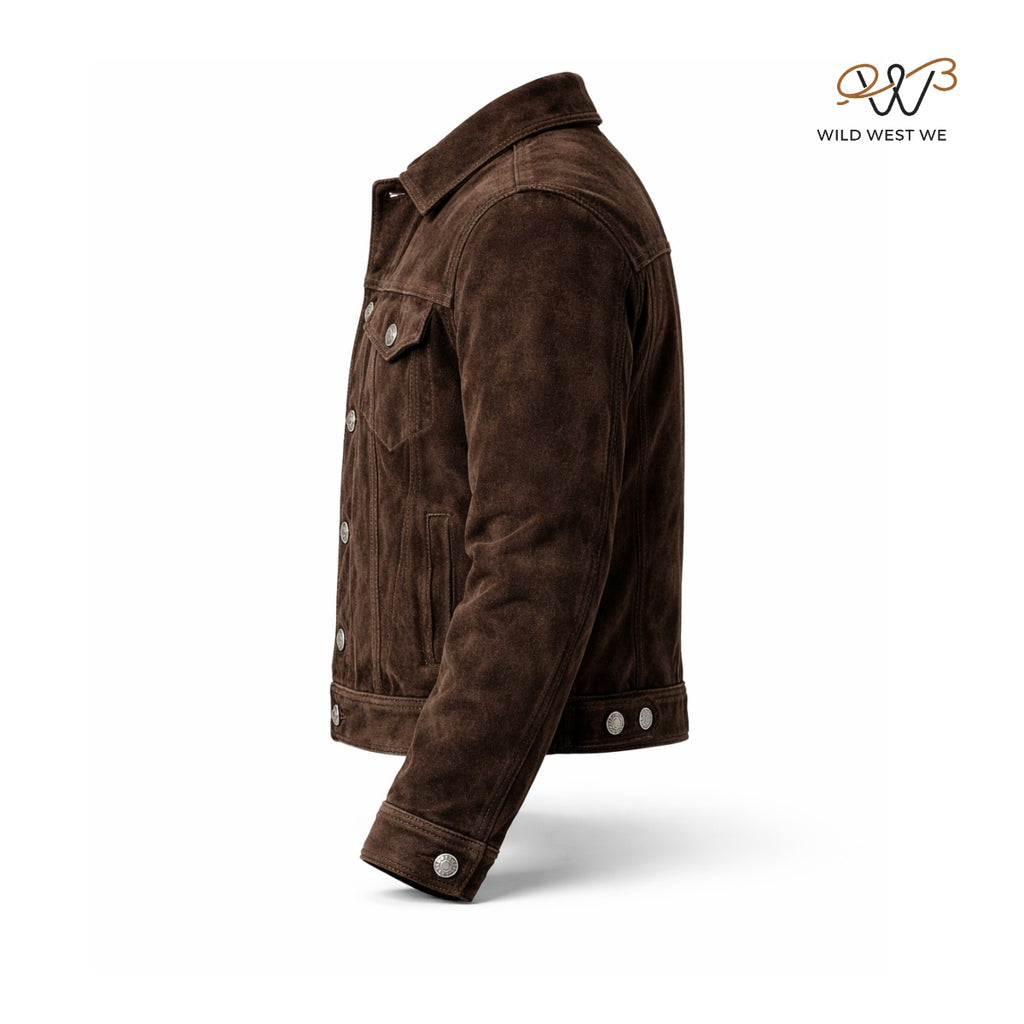 Men’s Distressed Brown Western Leather Jacket
