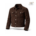 Men’s Distressed Brown Western Leather Jacket