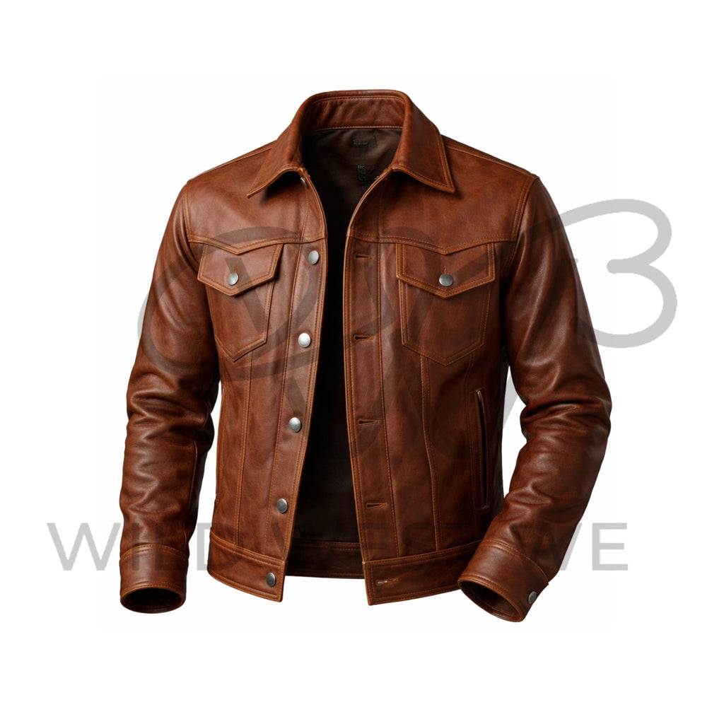 Men’s Rodeo Western Leather Jacket