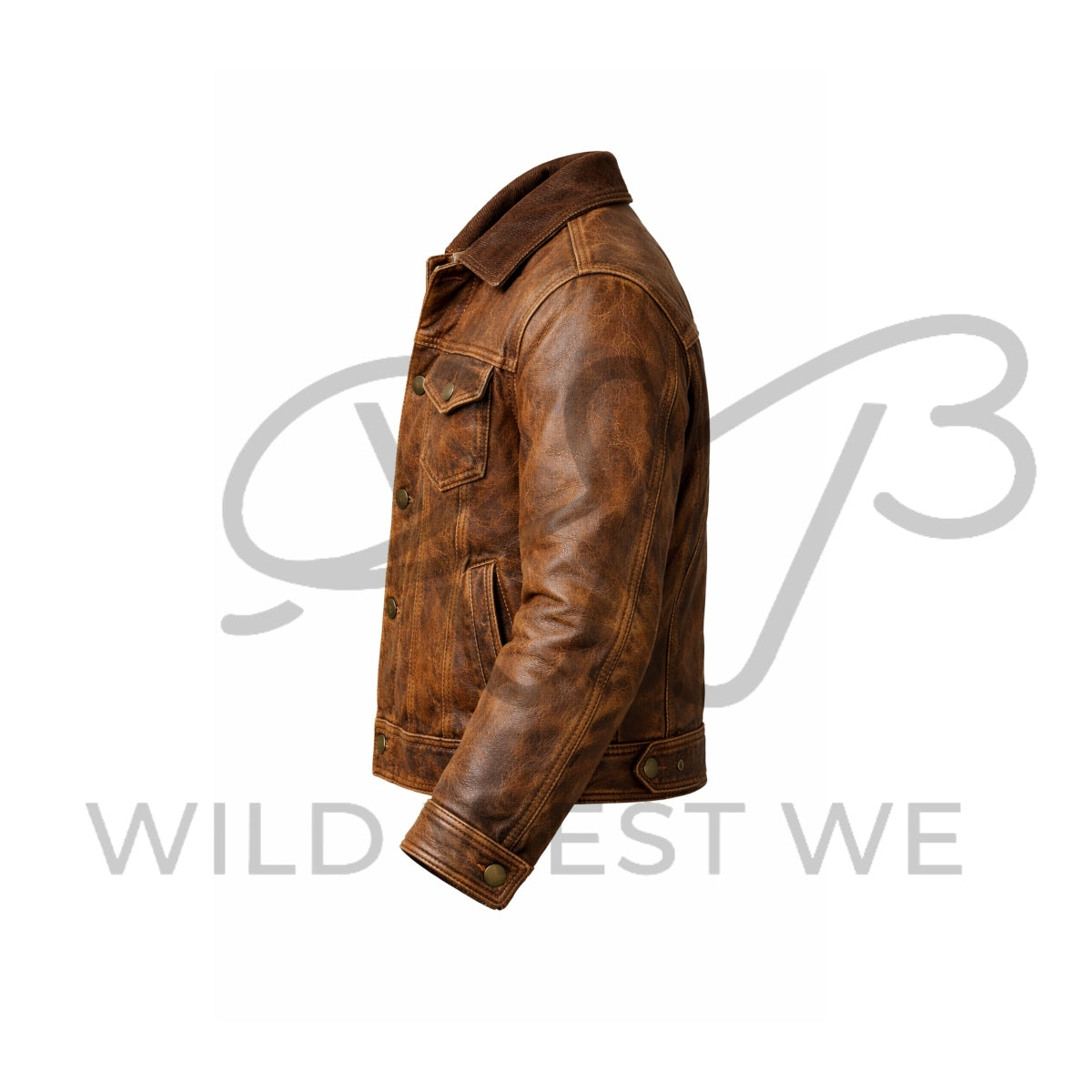 Men’s Rustic Brown Ranch Leather Jacket