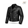 Men’s Black Classic Biker Leather Jacket