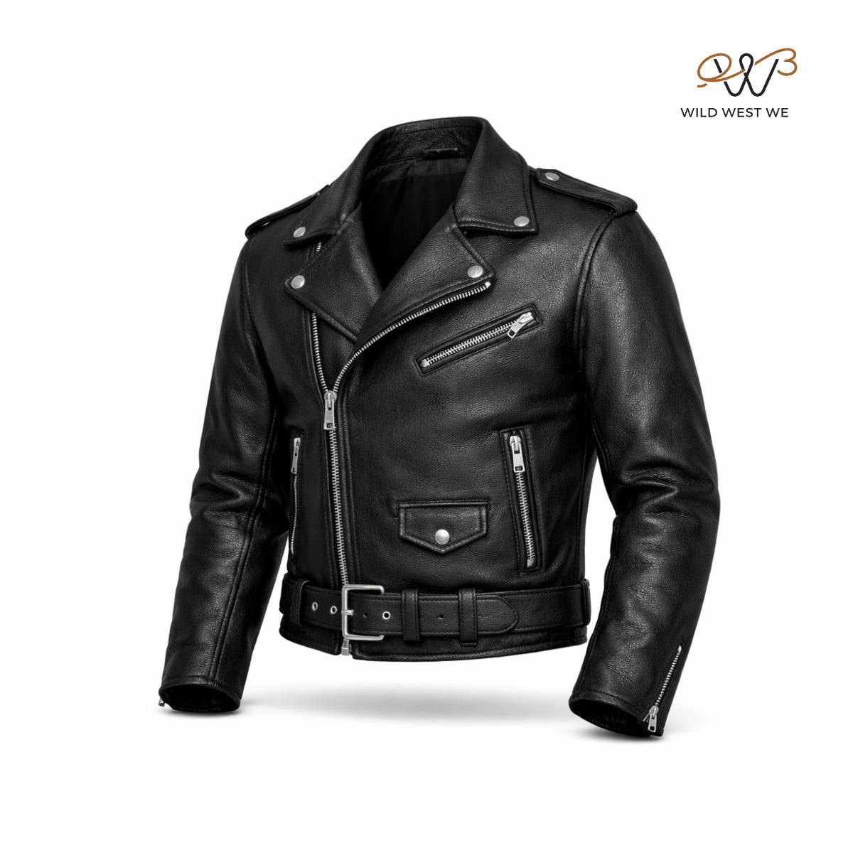 Men’s Black Classic Biker Leather Jacket
