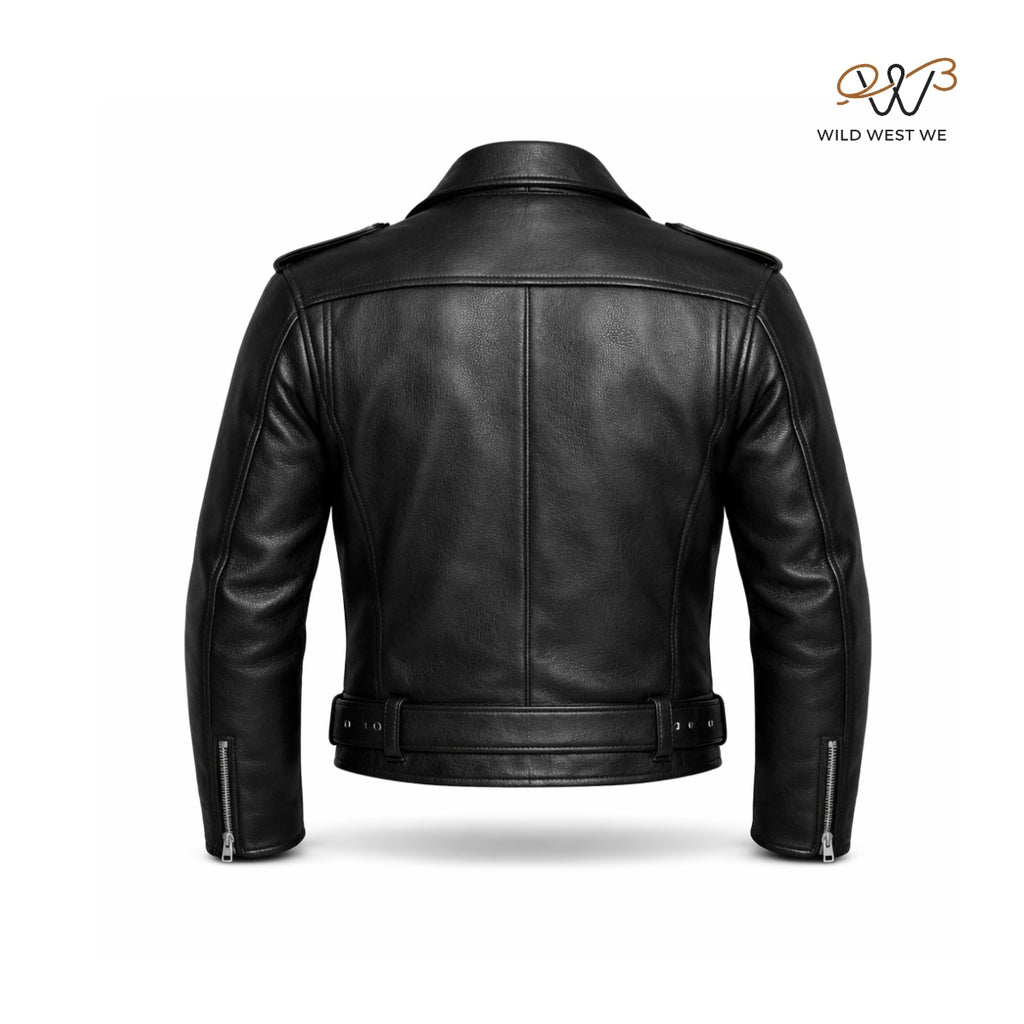 Men’s Black Classic Biker Leather Jacket