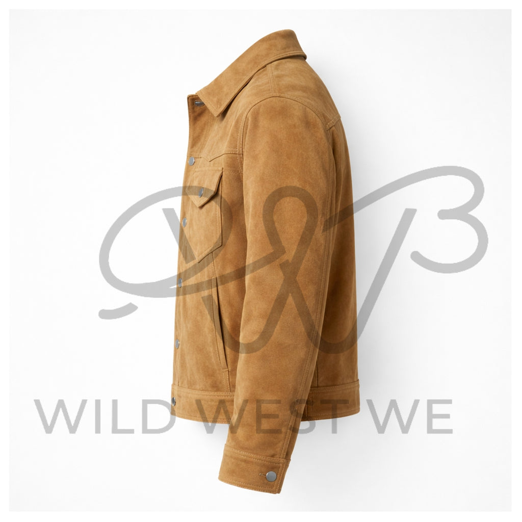 Men’s Tan Suede Western Jacket