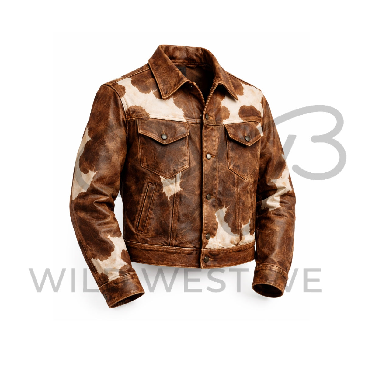Men’s Vintage Cowhide Western Leather Jacket