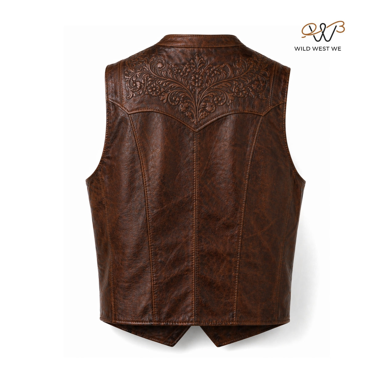 Men’s Distressed Vintage Western Leather Vest