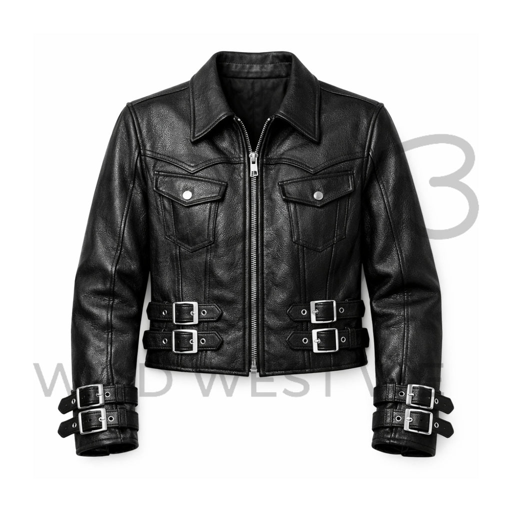 Men’s Black Western Leather Jacket