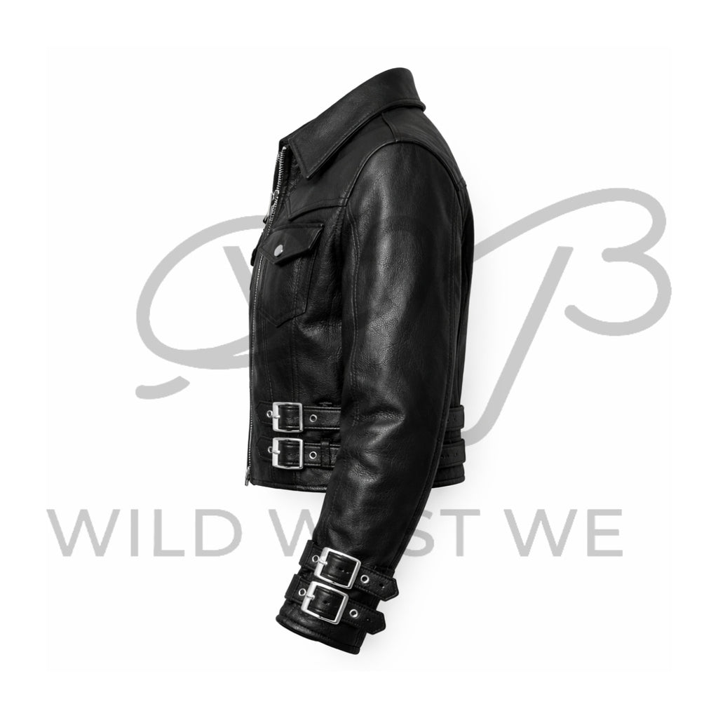 Men’s Black Western Leather Jacket