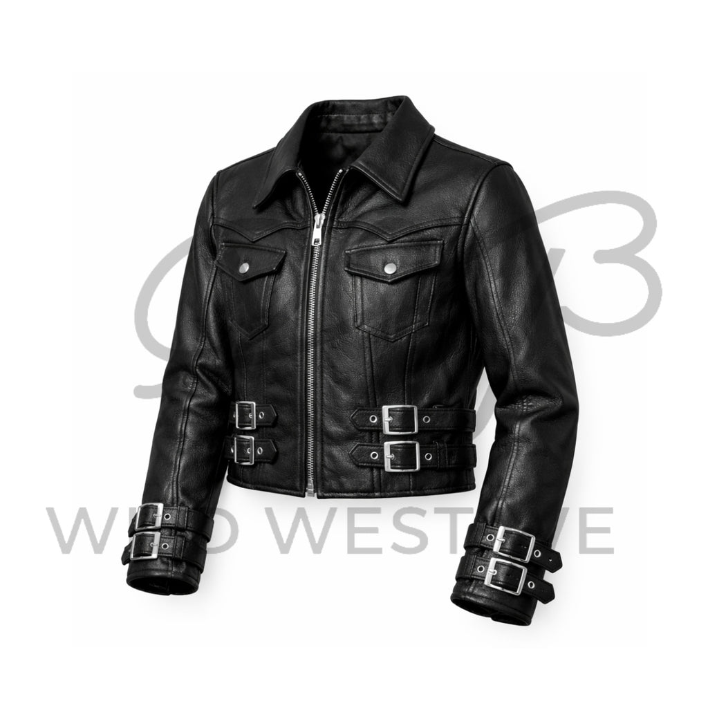 Men’s Black Western Leather Jacket