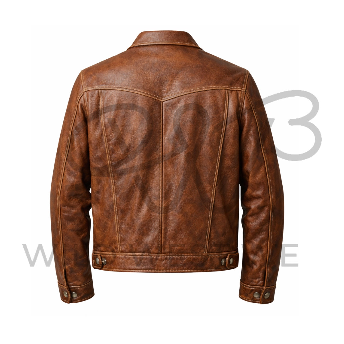 Men’s Brown Western Leather Jacket 