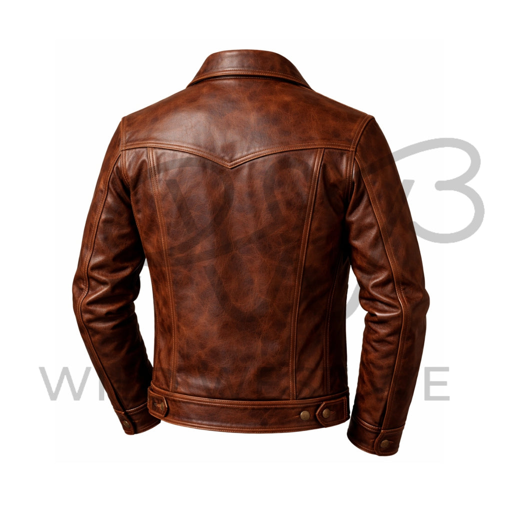 Men’s Western Cattleman Leather Jacket