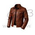 Men’s Western Cattleman Leather Jacket