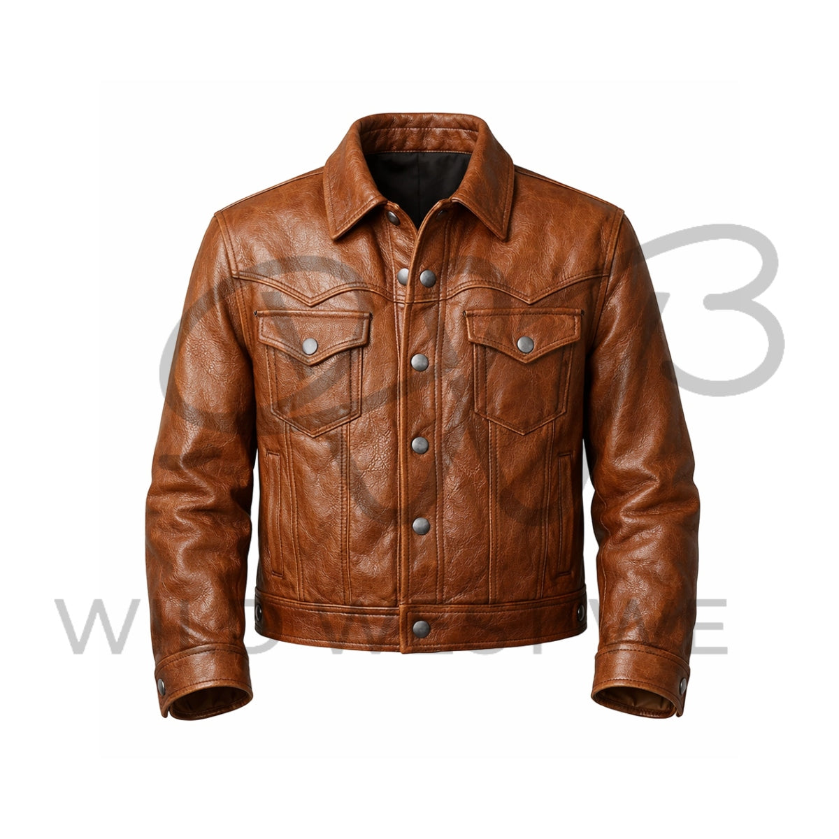 Men’s Western Classic Cowboy Leather Jacket