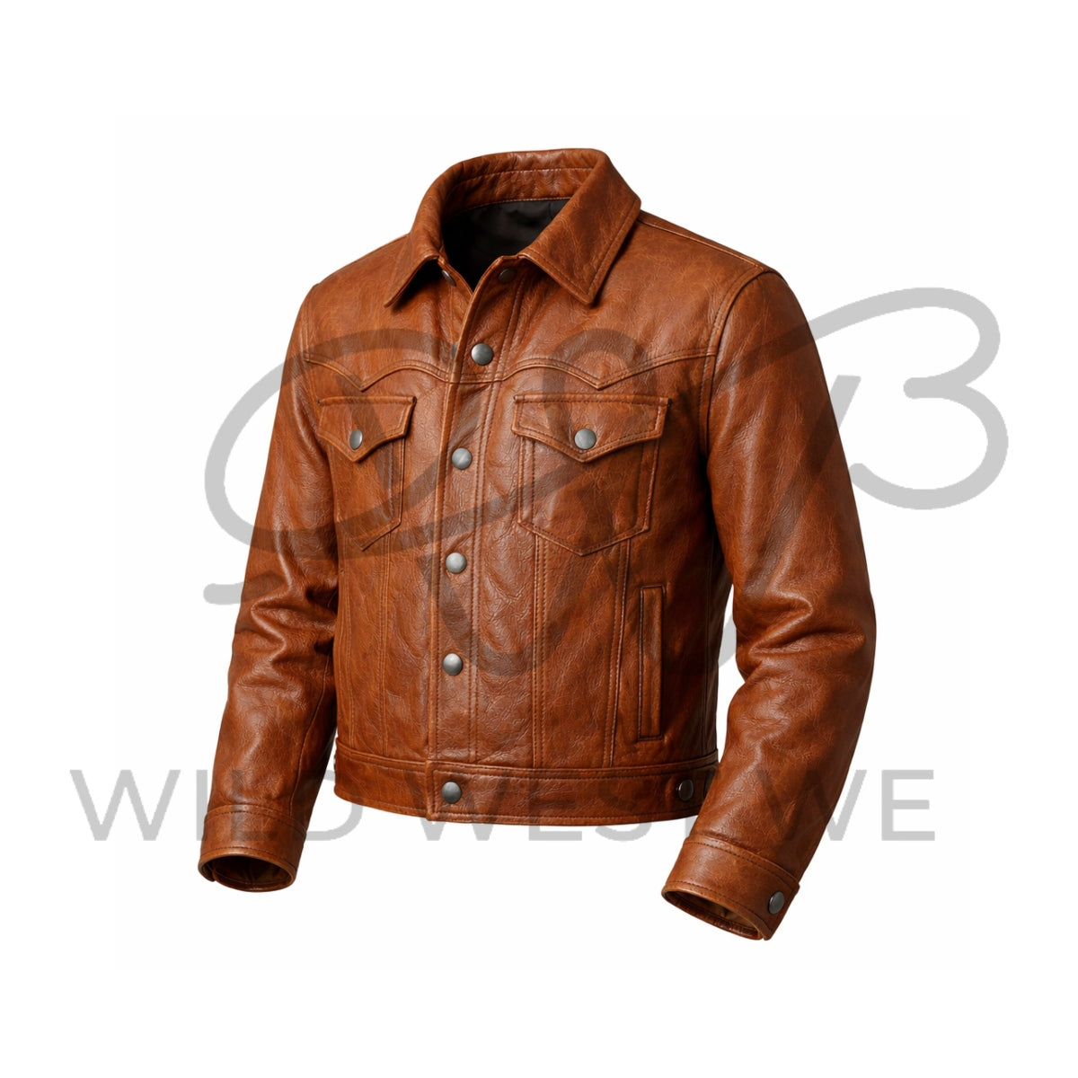 Men’s Western Classic Cowboy Leather Jacket