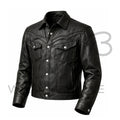 Men’s Black Western Leather Jacket 
