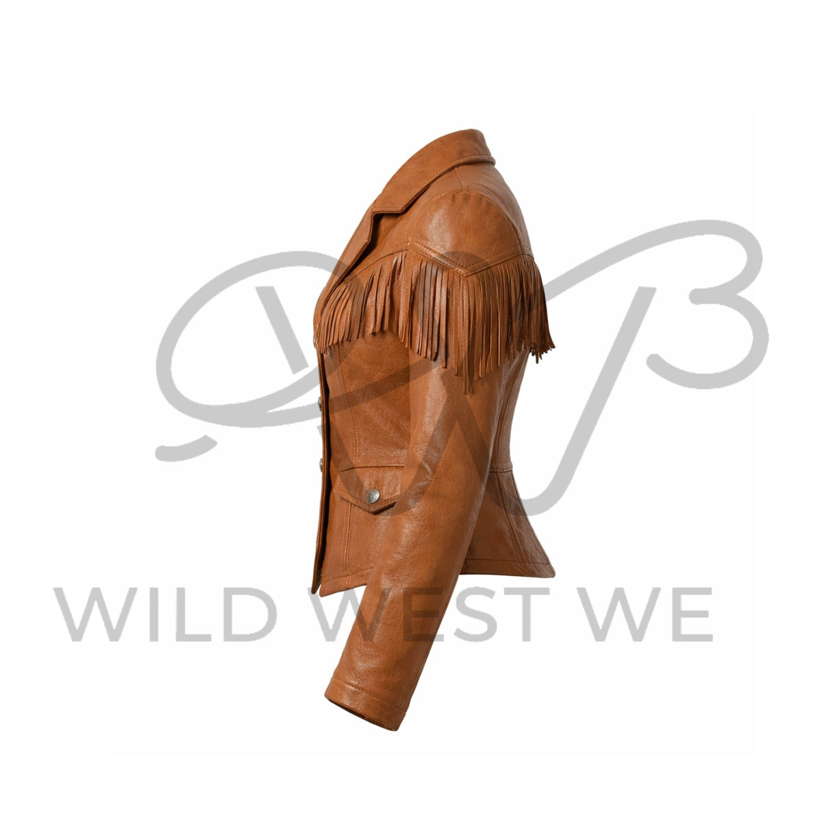 Women’s Brown Western Fringe Leather Jacket 