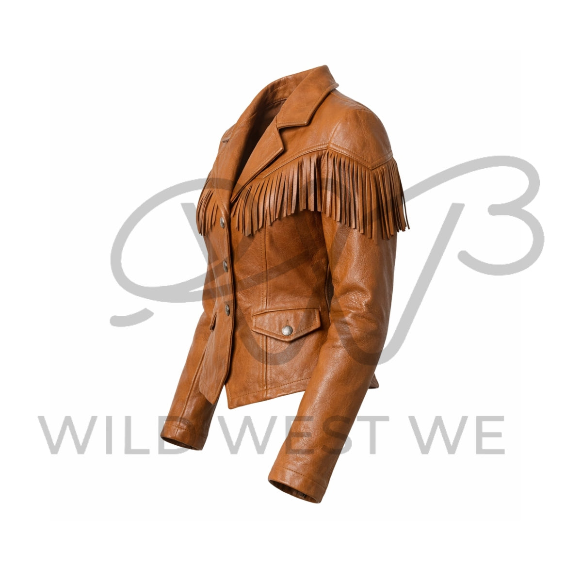 Women’s Brown Western Fringe Leather Jacket 