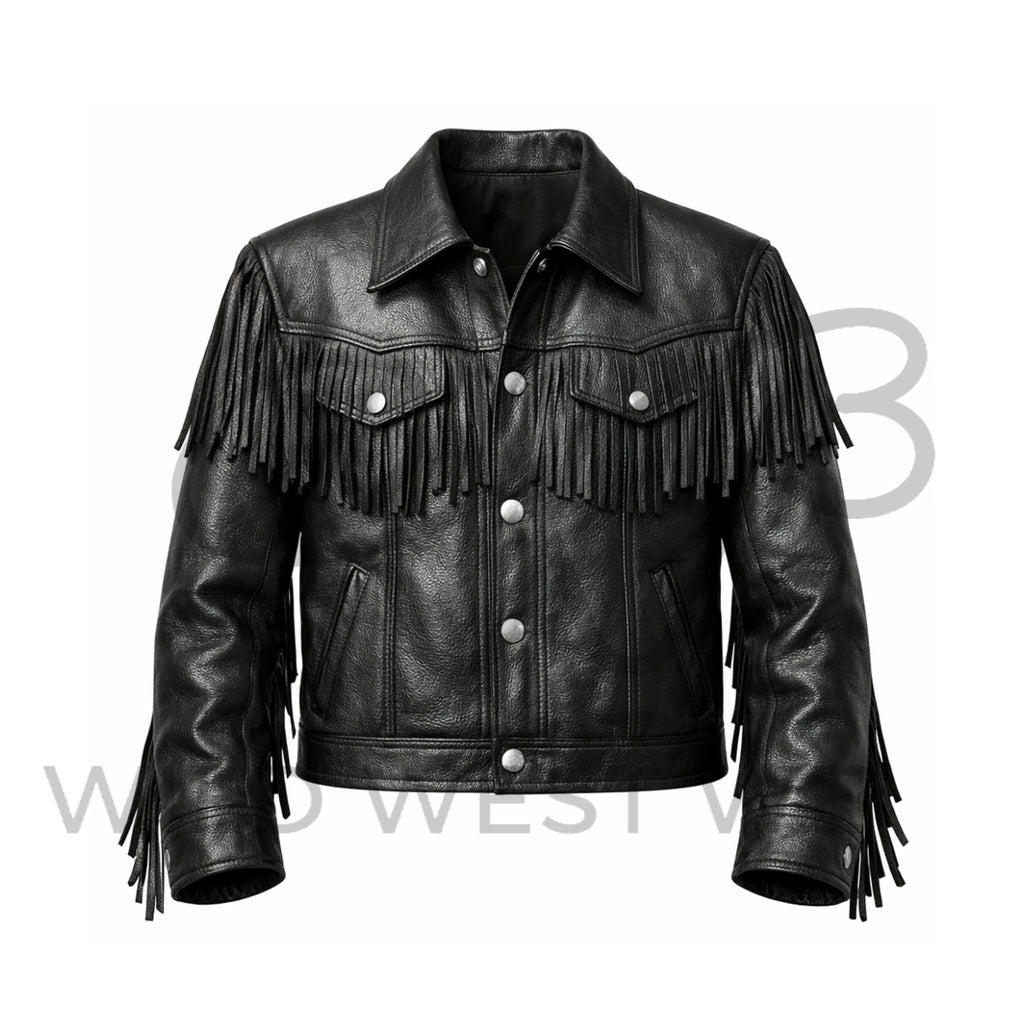 Men’s Western Fringe Leather Jacket