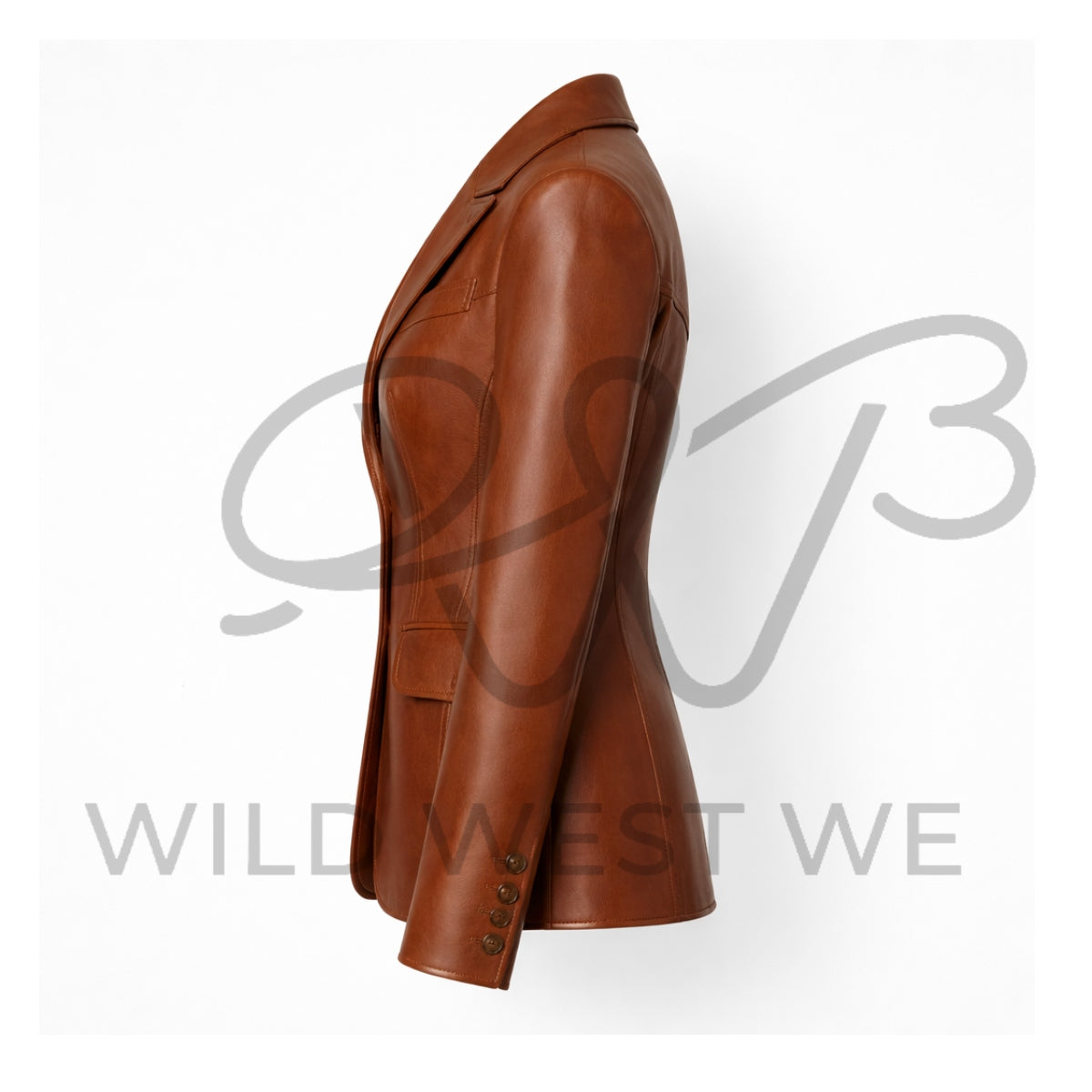 Women’s Brown Western Leather Blazer 