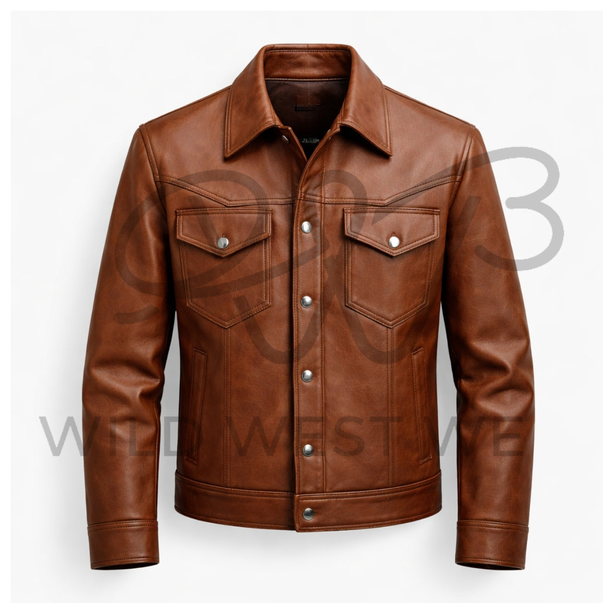 Men’s Brown Western Leather Jacket 