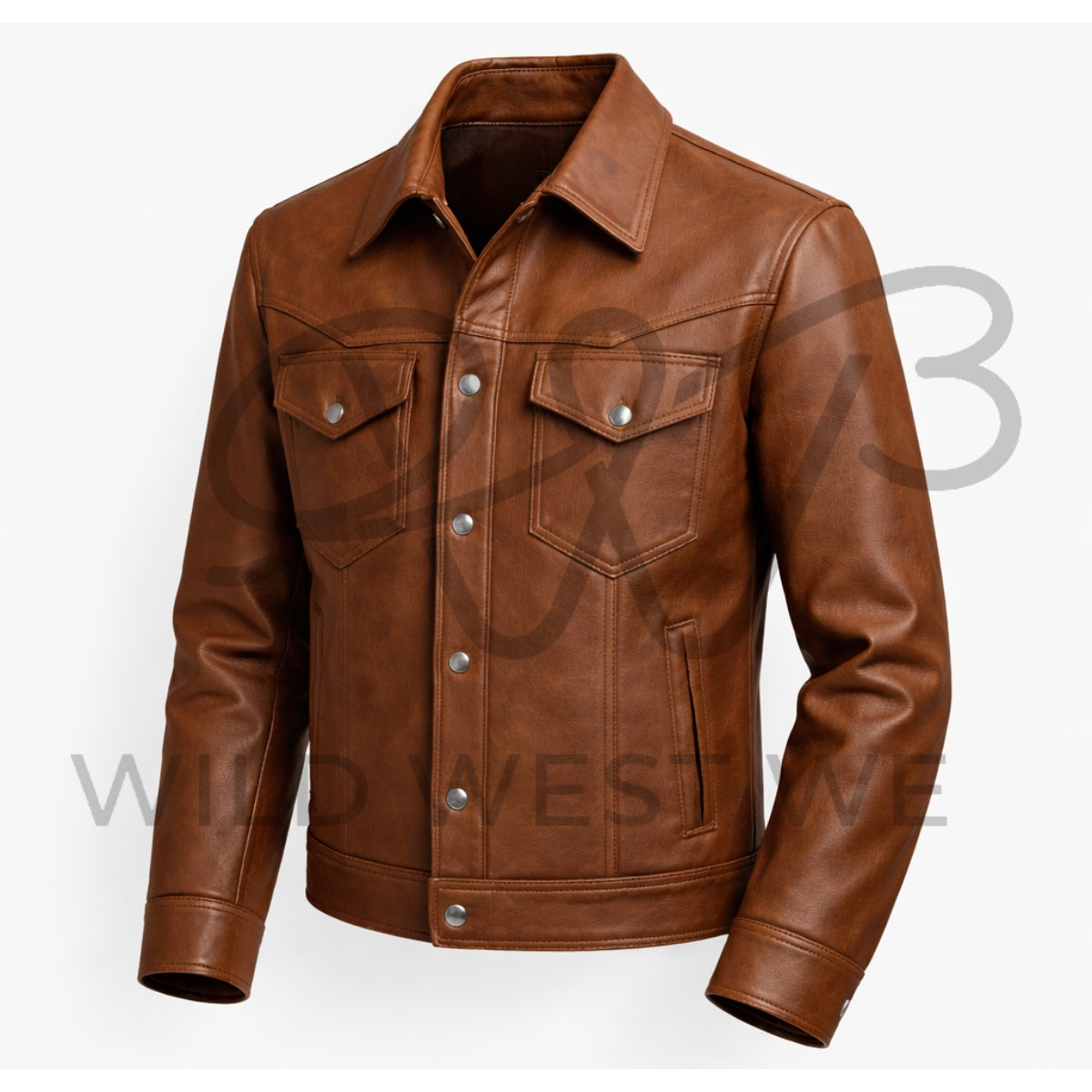 Men’s Brown Western Leather Jacket 