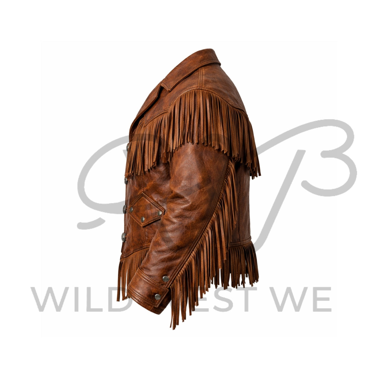 Men’s Western Fringe Leather Jacket 