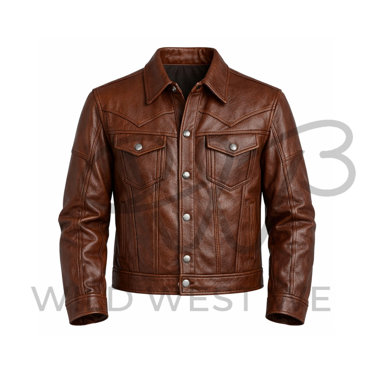 Men’s Western Paneled Leather Jacket