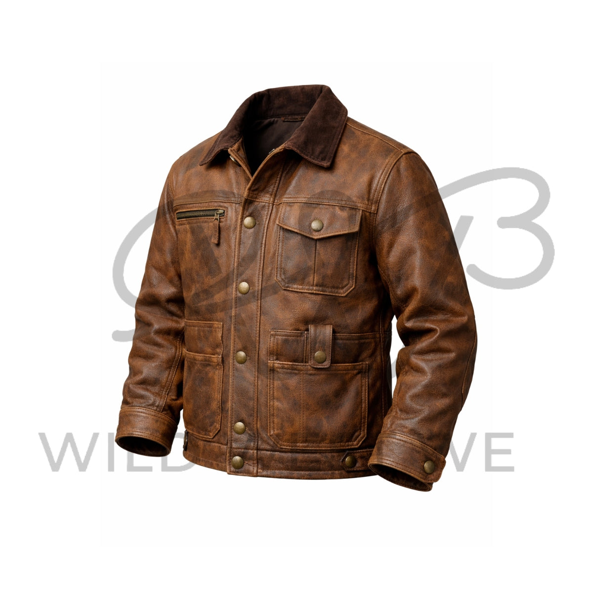 Men’s Western Ranch Work Leather Jacket