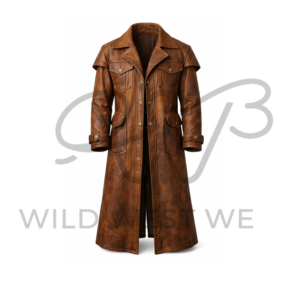 Women’s Western Rustic Leather Coat