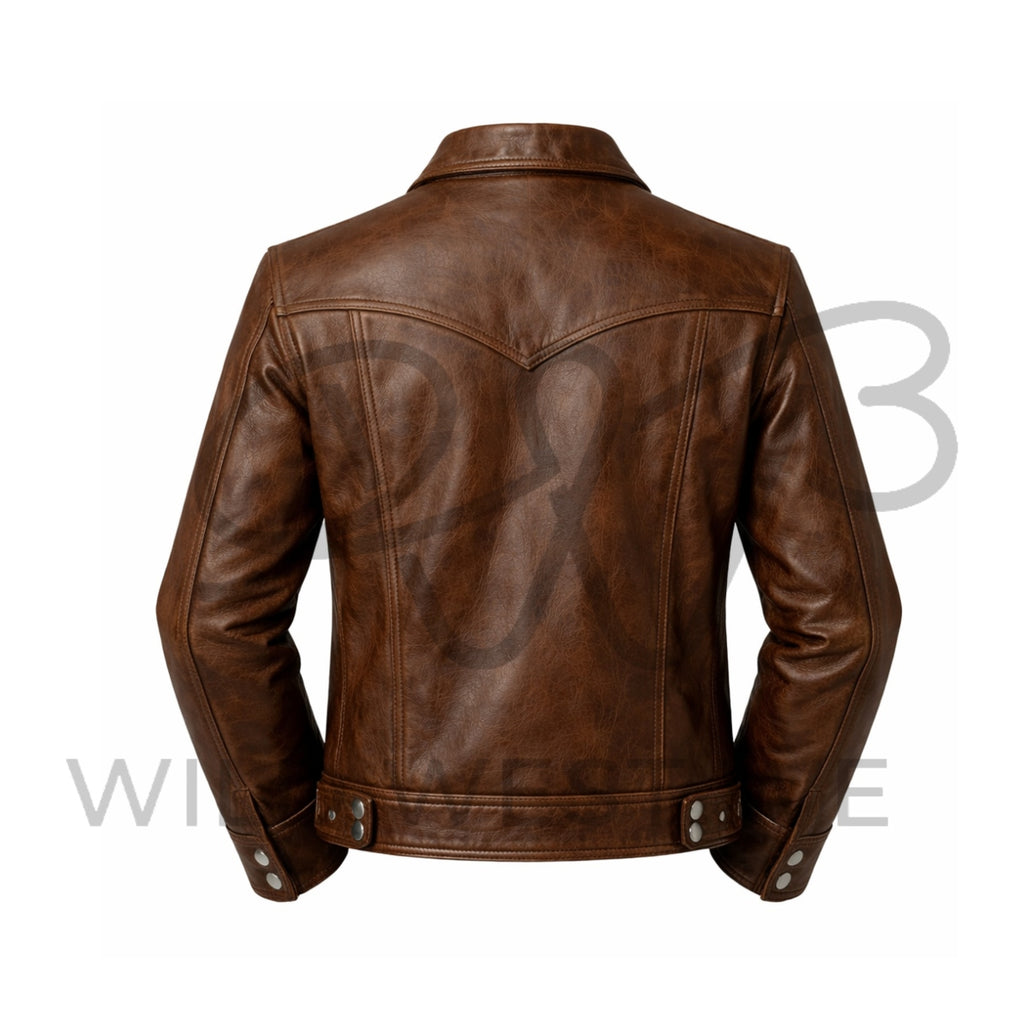 Men’s Brown Cowboy Leather Jacket