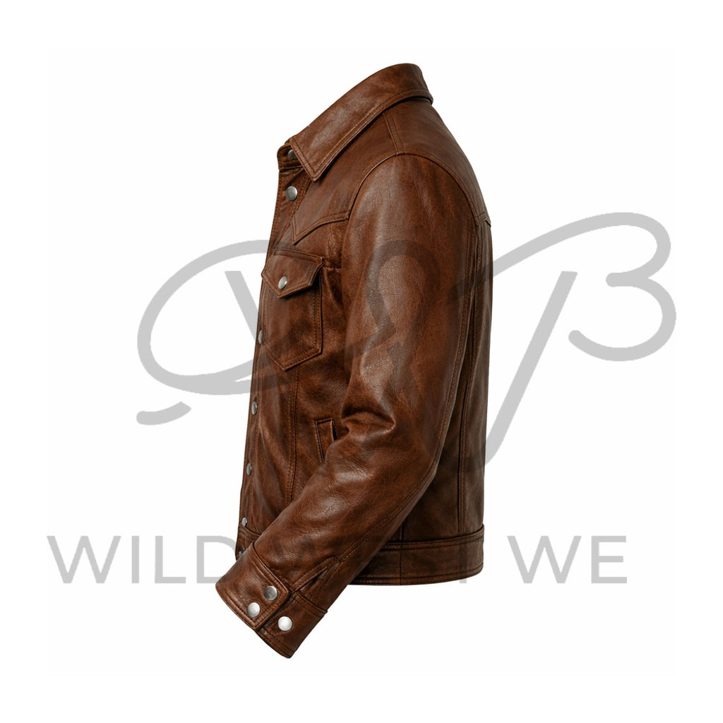 Men’s Brown Cowboy Leather Jacket