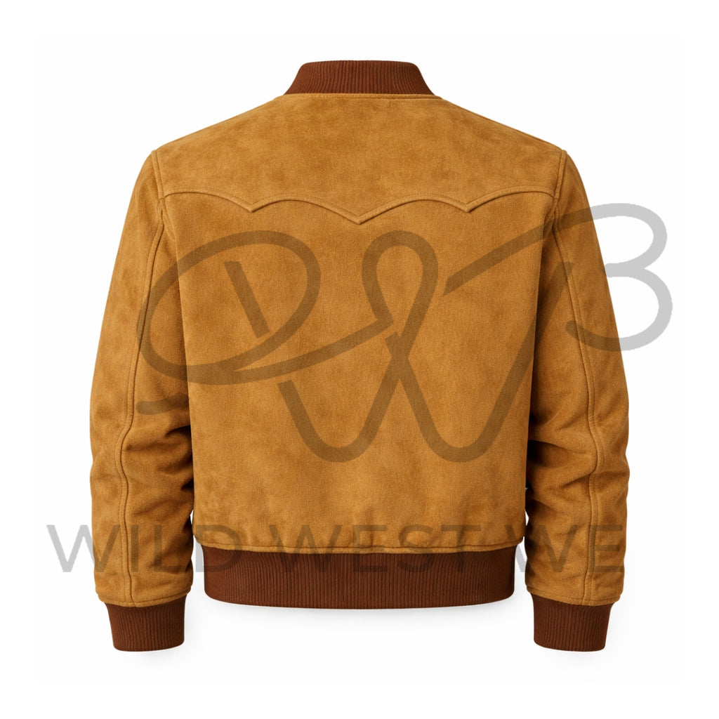 Men’s Suede Western Bomber Jacket