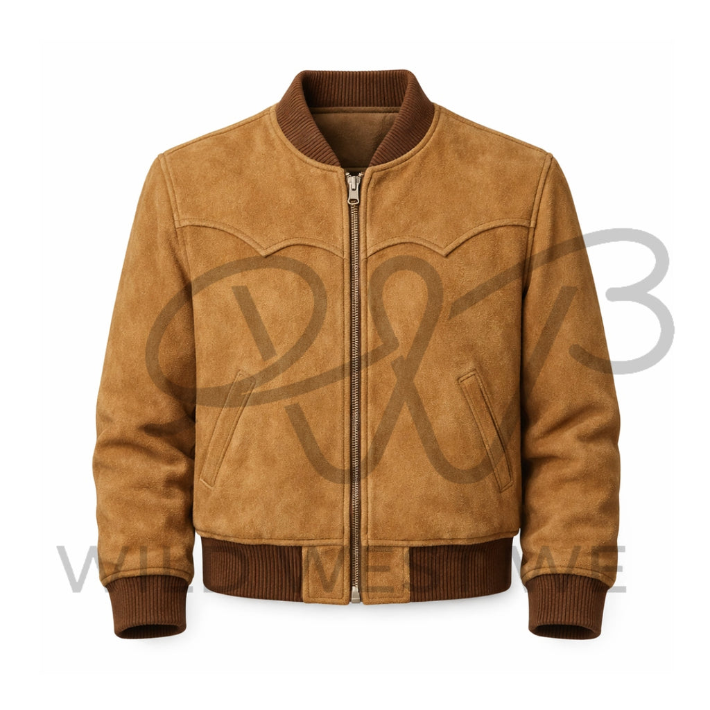 Men’s Suede Western Bomber Jacket