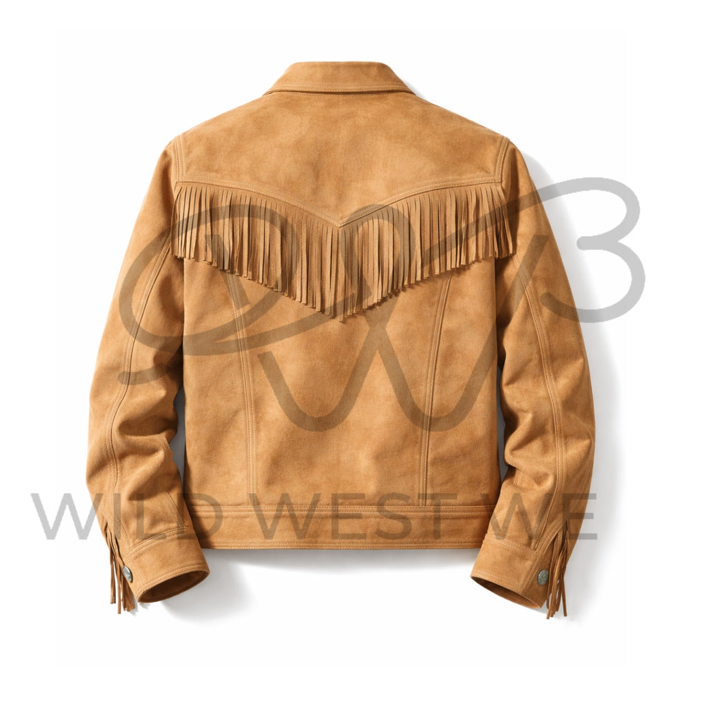 Men’s Fringe Suede Western Jacket