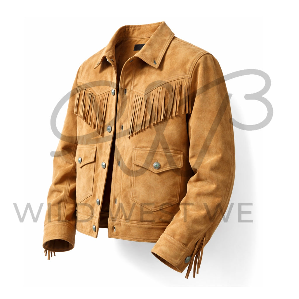 Men’s Fringe Suede Western Jacket